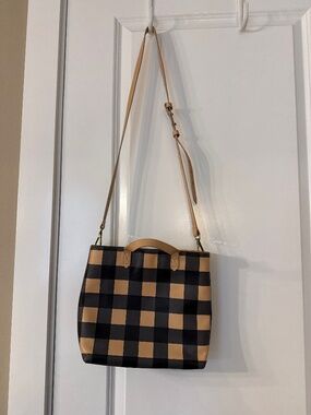 Madewell Black/Charcoal Gingham Crossbody